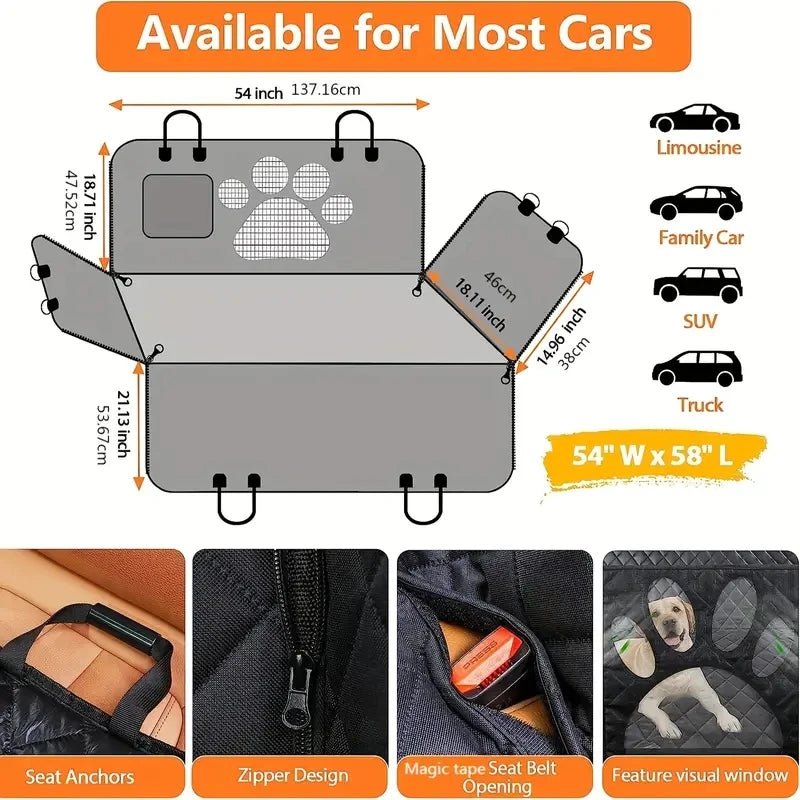 Premium Waterproof Dog Car Seat Cover