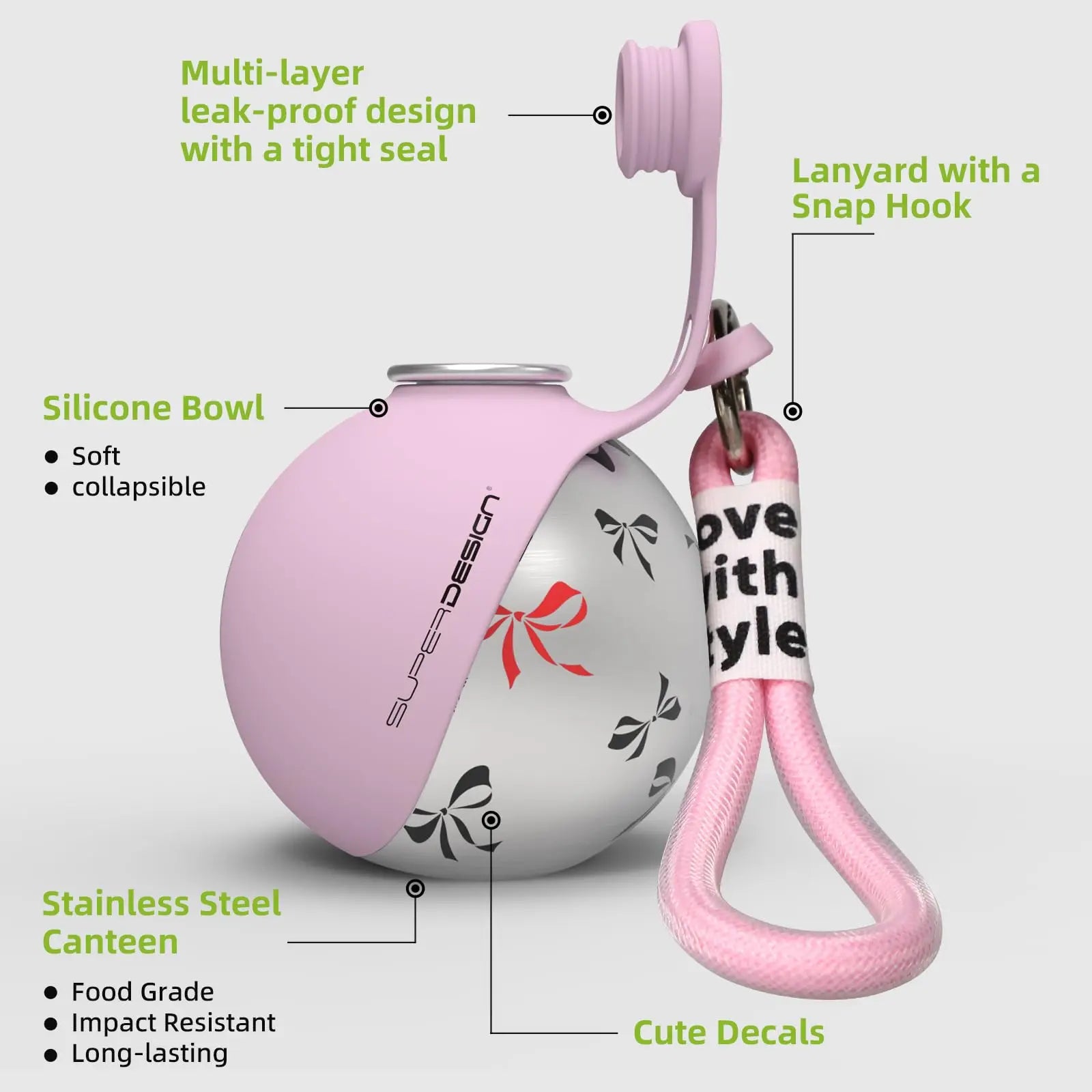 2-in-1 Portable Dog Water Bottle