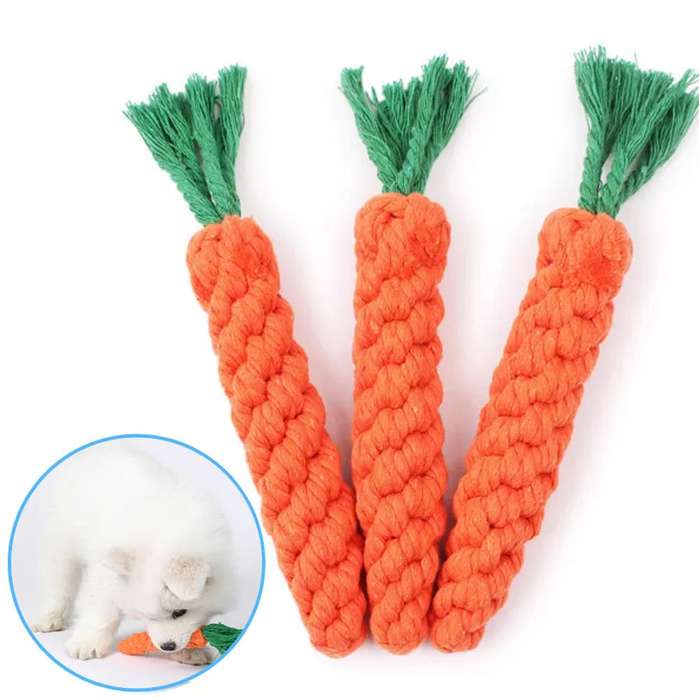 Carrot Dog Bite Rope Pet Dog Toys