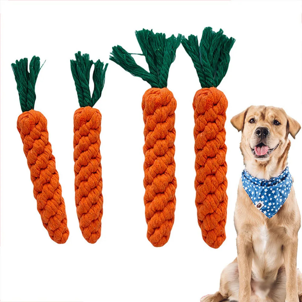 Carrot Dog Bite Rope Pet Dog Toys