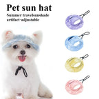 Pet Cotton Bucket Hat – Adjustable Breathable Sun Hat for Dogs & Cats