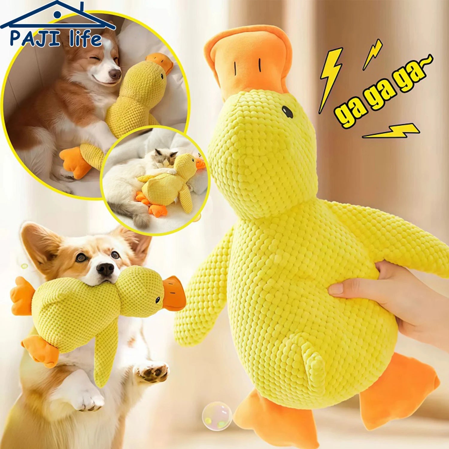 Duck dog toy plush chew toy