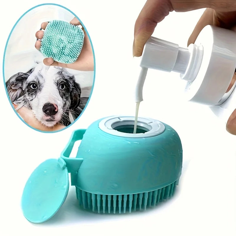 Silicone Soft Rubber Pet Massage Shower Brush