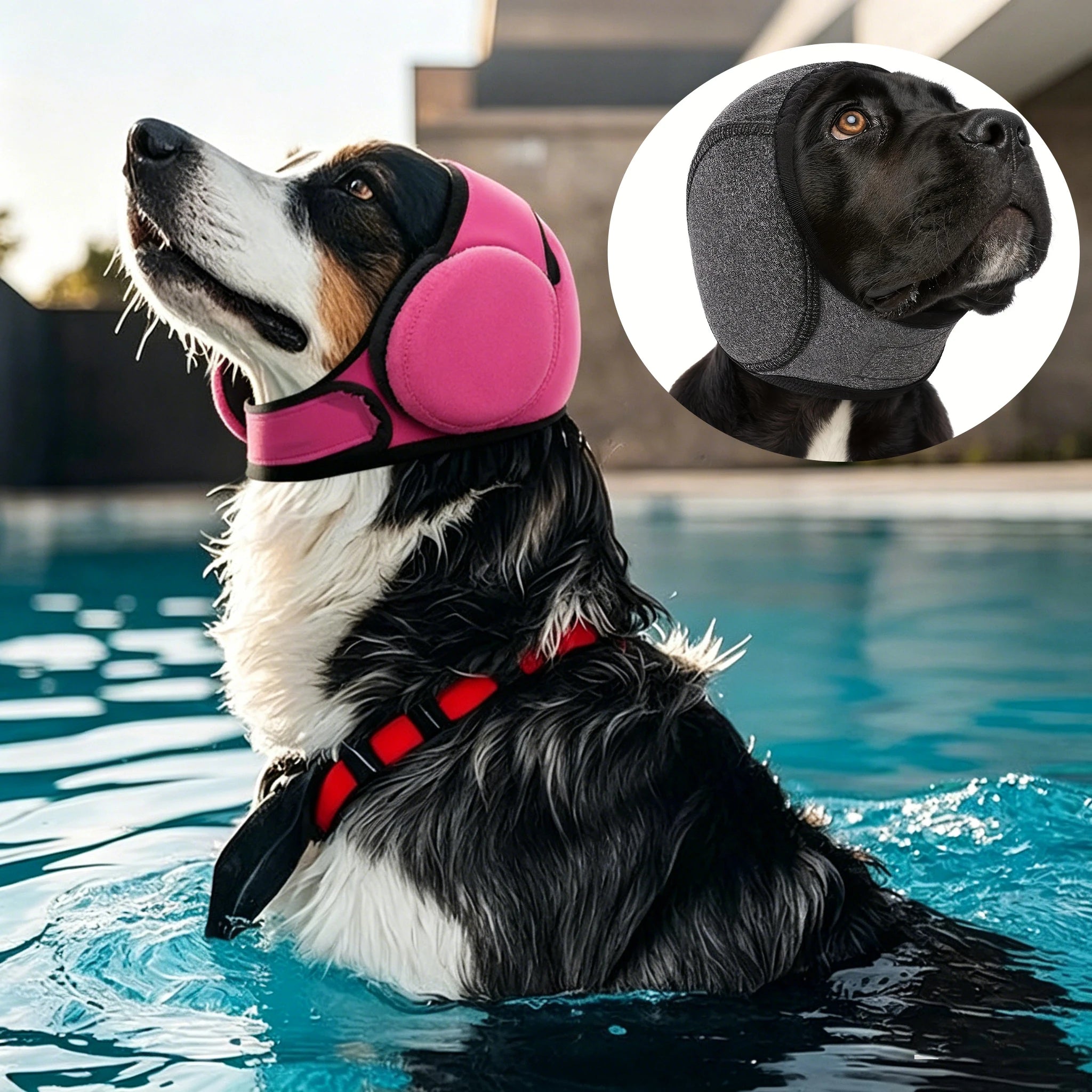 Dog Noise Reduction Ear Muffs – Waterproof Calming Headgear for Dogs