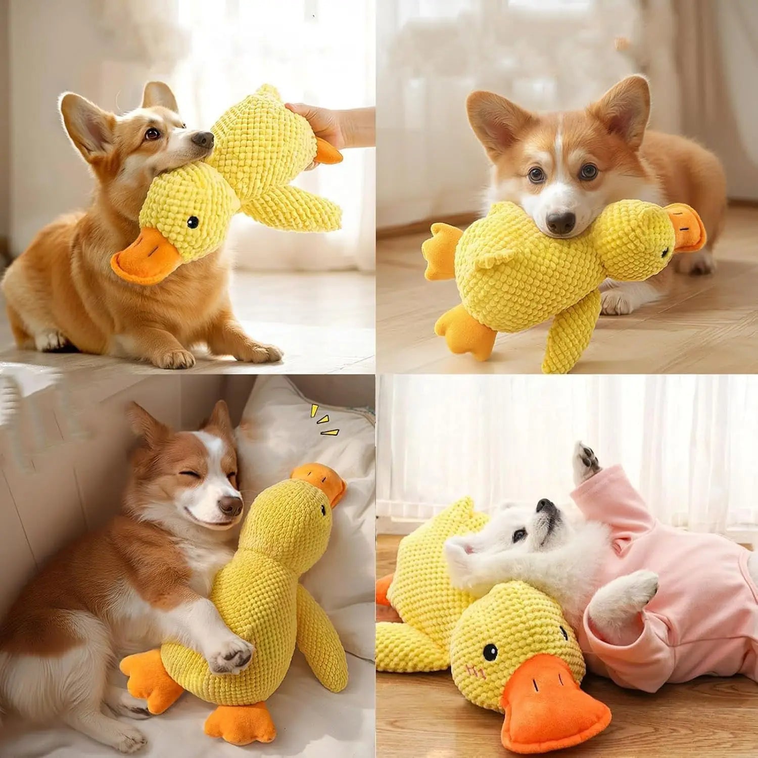 Duck dog toy plush chew toy