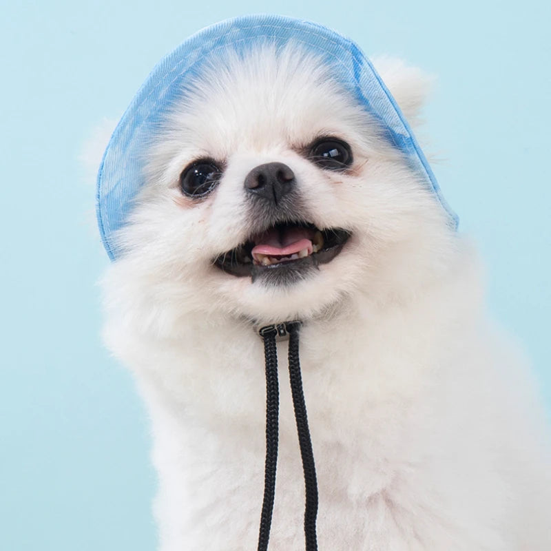 Pet Cotton Bucket Hat – Adjustable Breathable Sun Hat for Dogs & Cats
