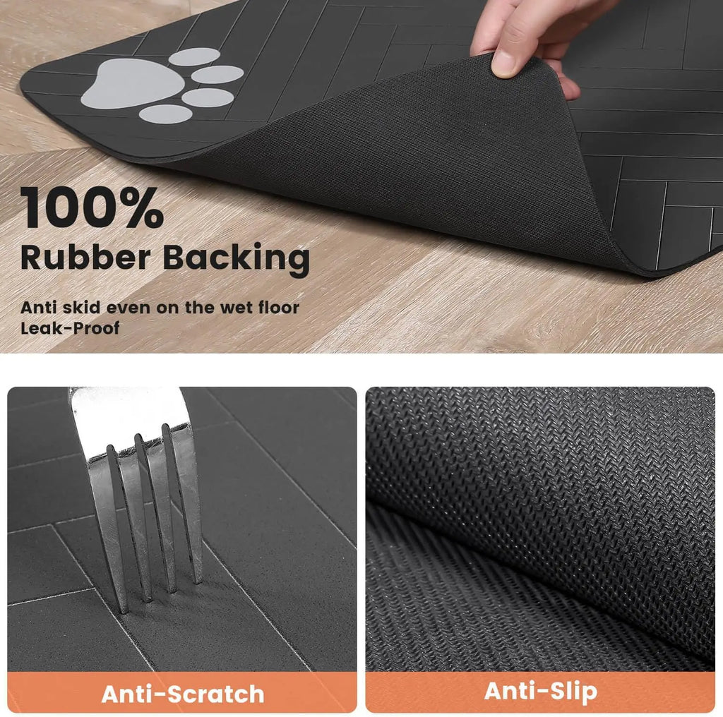 Absorbent Pet Food & Water Bowl Feeding Mat