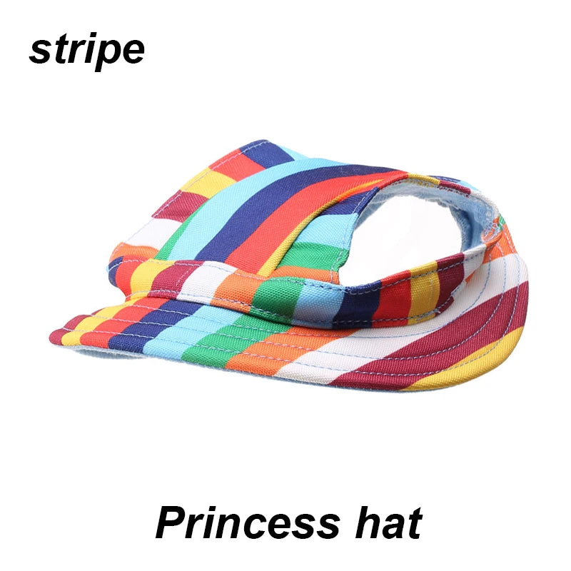 Pet Baseball Hat – Adjustable Canvas Sun Cap for Small Dogs & Puppies