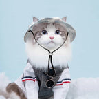 Pet Cotton Bucket Hat – Adjustable Breathable Sun Hat for Dogs & Cats