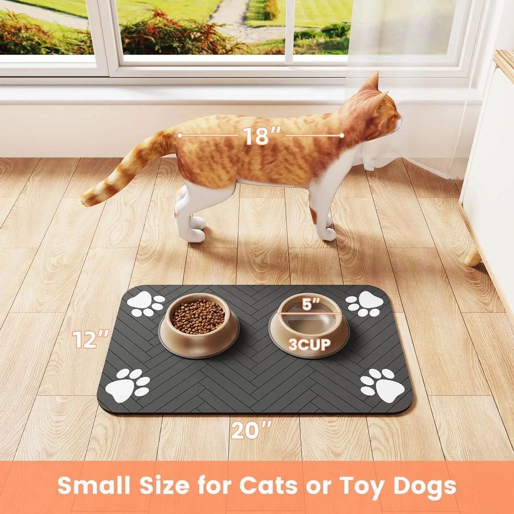 Absorbent Pet Food & Water Bowl Feeding Mat