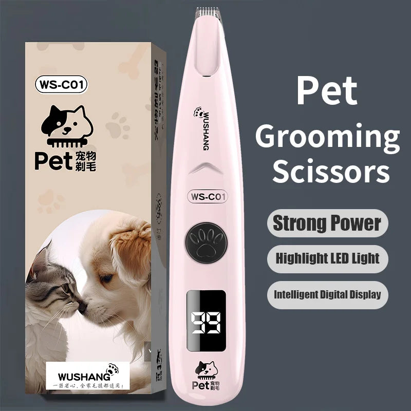 Quiet & Safe LED Pet Trimmer