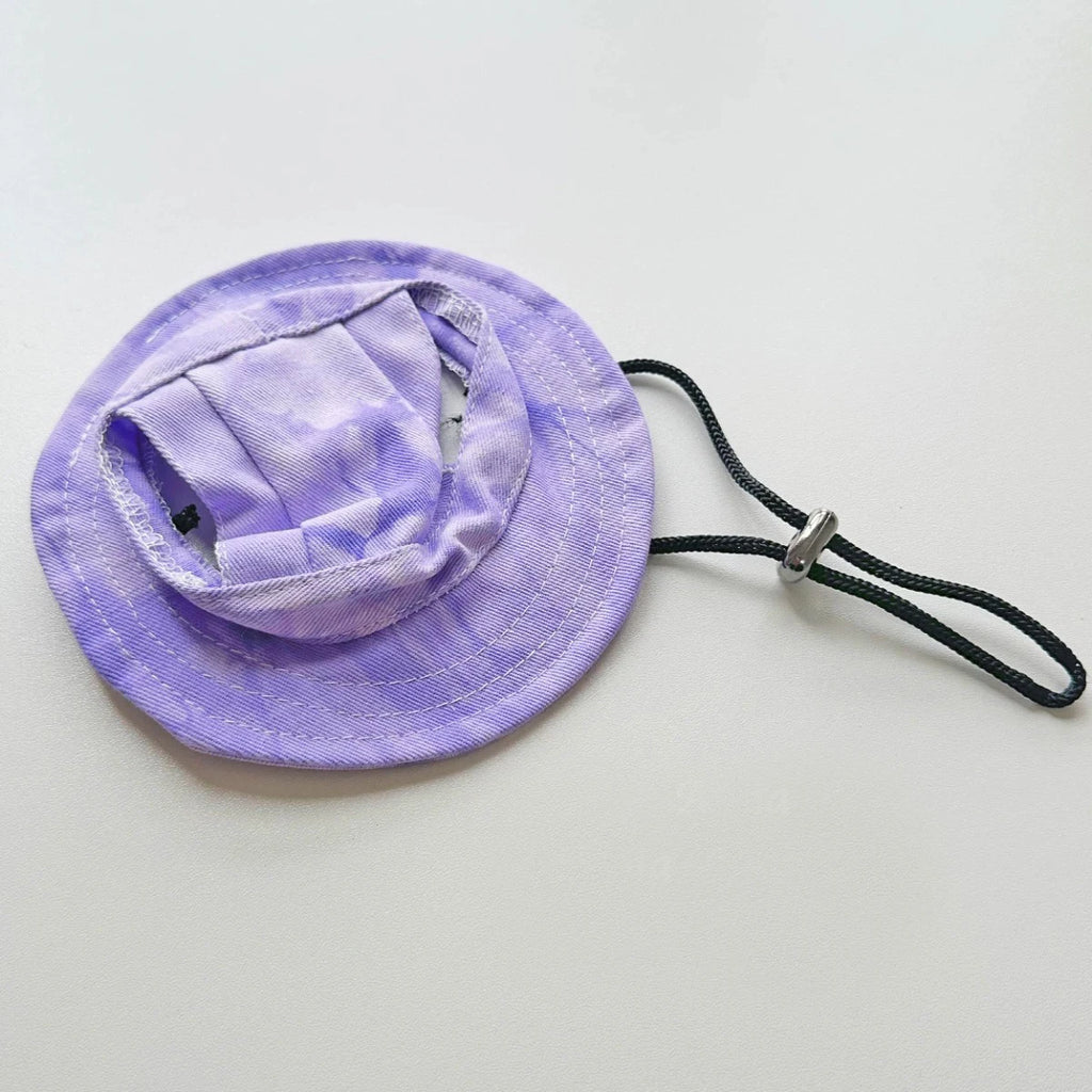 Summer Dog Sun Hat – Breathable Adjustable Cap with Ear Holes for Small & Medium Dogs