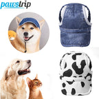 Adjustable Dog Baseball Cap – Breathable Sun Hat with Ear Holes for Outdoor Adventures