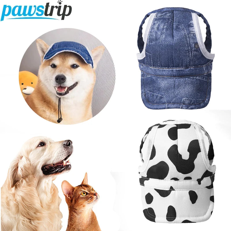 Adjustable Dog Baseball Cap – Breathable Sun Hat with Ear Holes for Outdoor Adventures