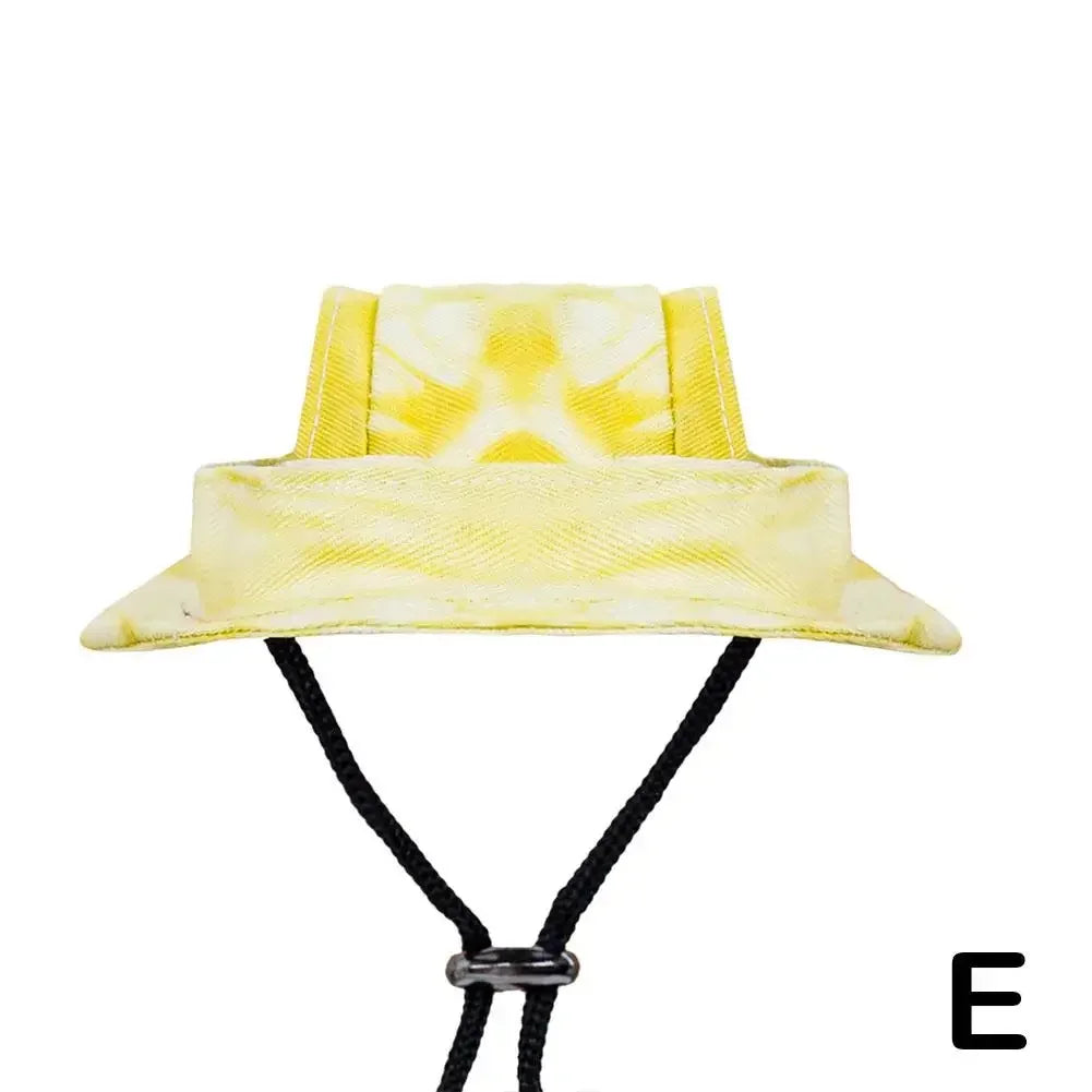 Pet Cotton Bucket Hat – Adjustable Breathable Sun Hat for Dogs & Cats
