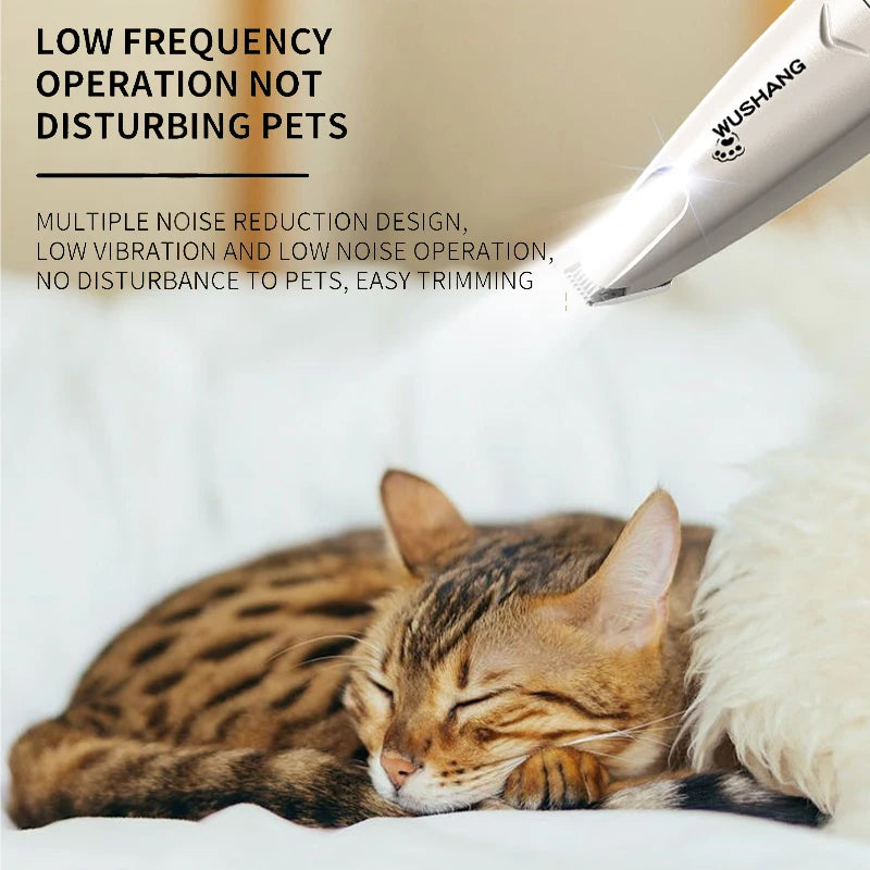 Quiet & Safe LED Pet Trimmer