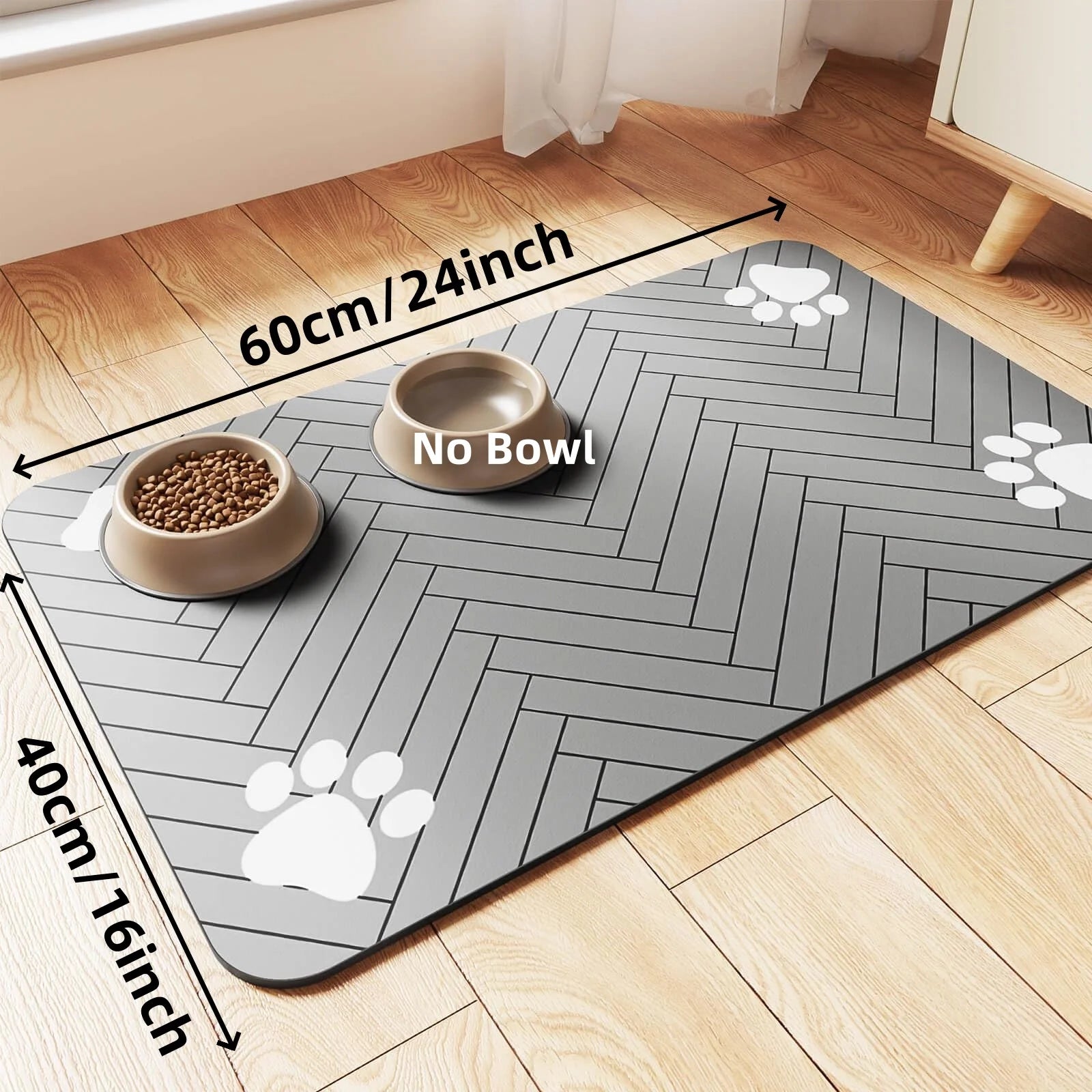 Absorbent Pet Food & Water Bowl Feeding Mat
