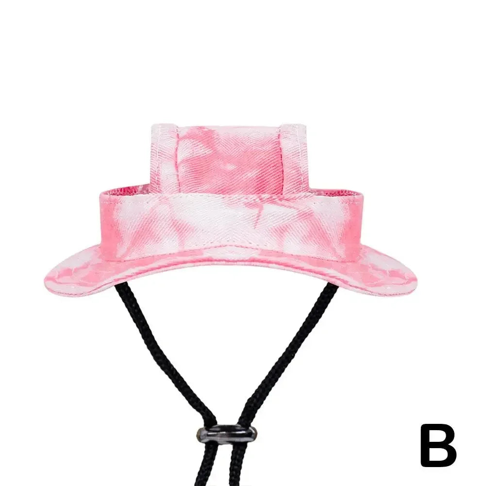 Pet Cotton Bucket Hat – Adjustable Breathable Sun Hat for Dogs & Cats