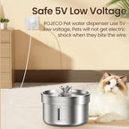 ROJECO Smart Stainless Pet Fountain
