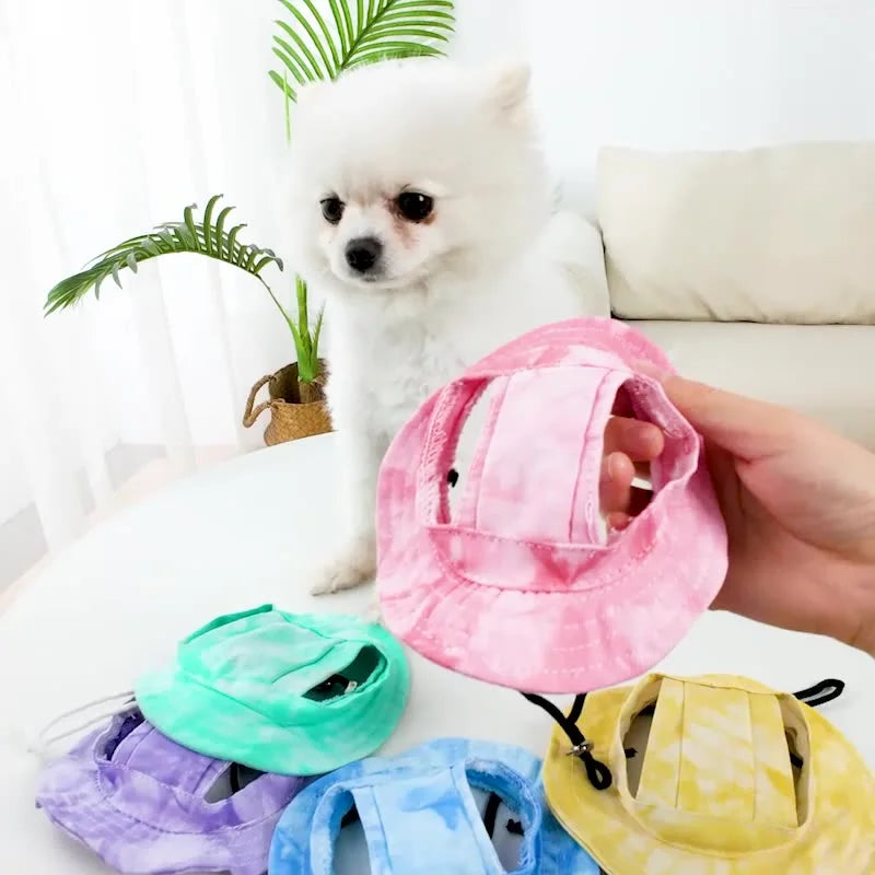 Pet Cotton Bucket Hat – Adjustable Breathable Sun Hat for Dogs & Cats