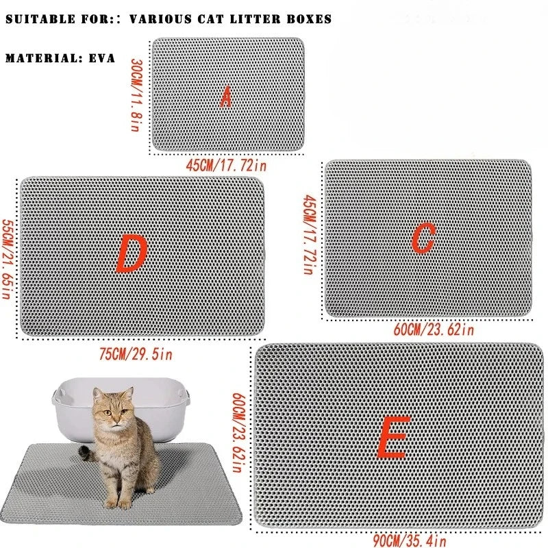 Double-Layer Waterproof Cat & Pet Litter Trapping Mat