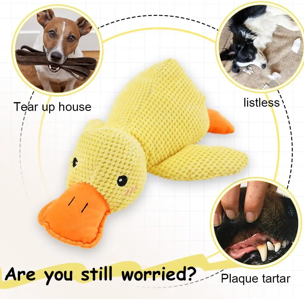 Duck dog toy plush chew toy