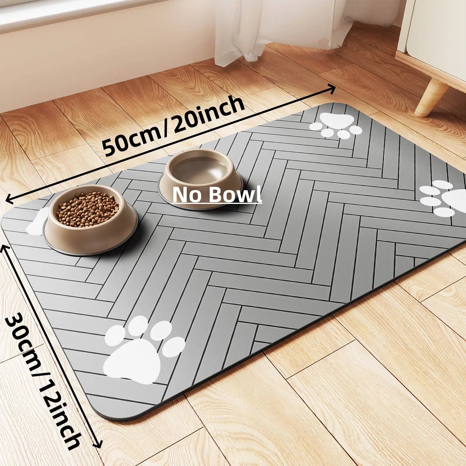 Absorbent Pet Food & Water Bowl Feeding Mat