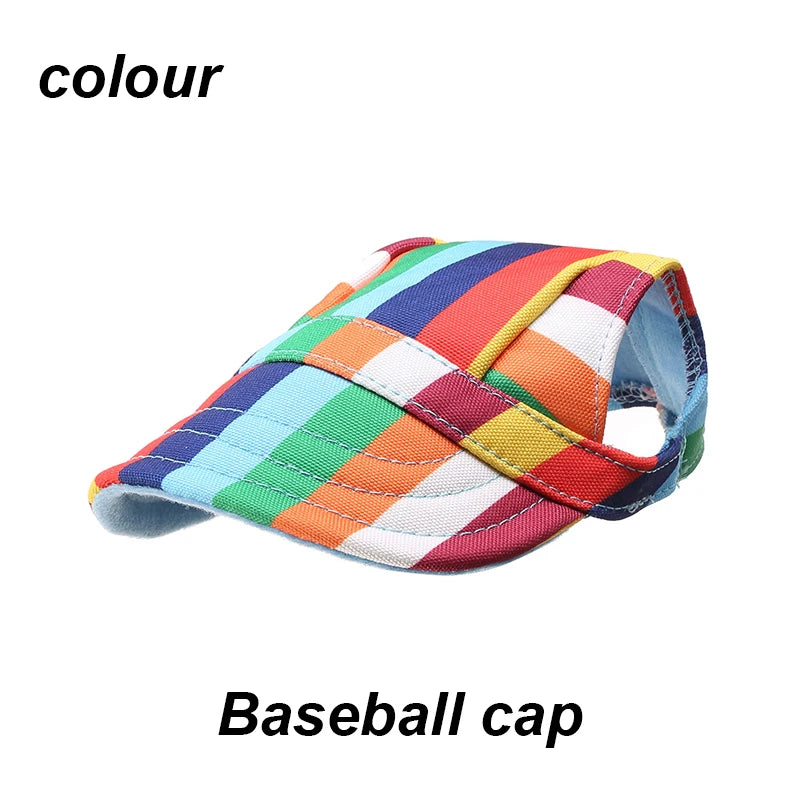 Pet Baseball Hat – Adjustable Canvas Sun Cap for Small Dogs & Puppies