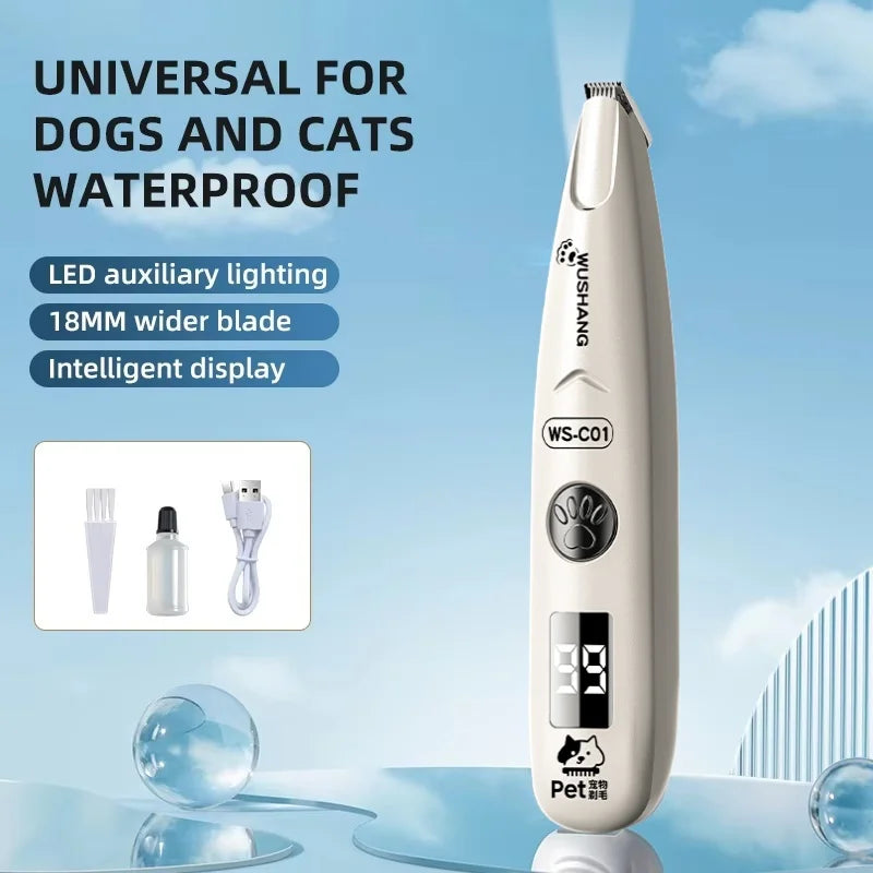 Quiet & Safe LED Pet Trimmer