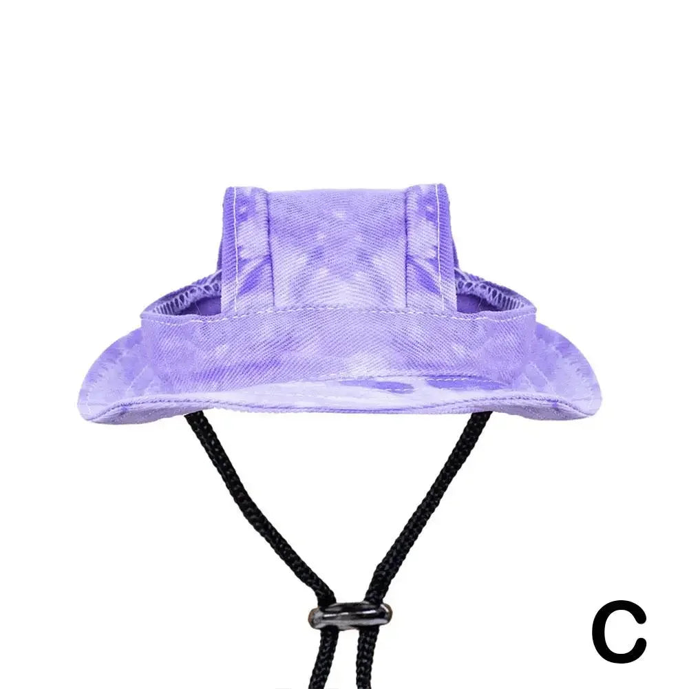 Pet Cotton Bucket Hat – Adjustable Breathable Sun Hat for Dogs & Cats