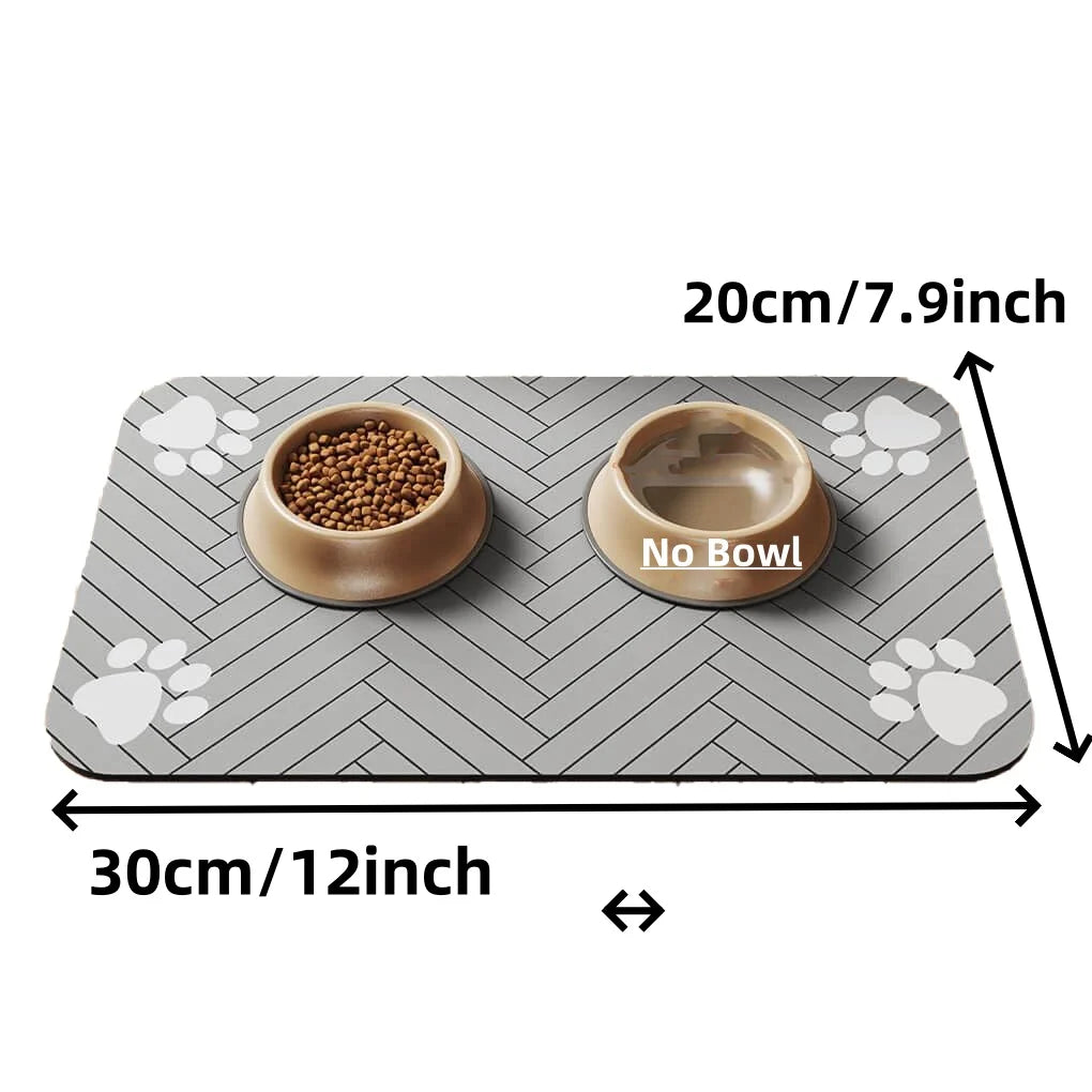 Absorbent Pet Food & Water Bowl Feeding Mat