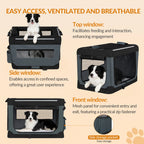 Pet Carrier Bag with Reflective Strips and Storage Pocket