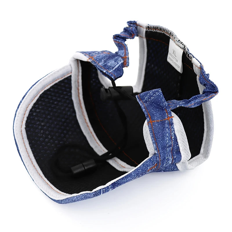 Adjustable Dog Baseball Cap – Breathable Sun Hat with Ear Holes for Outdoor Adventures