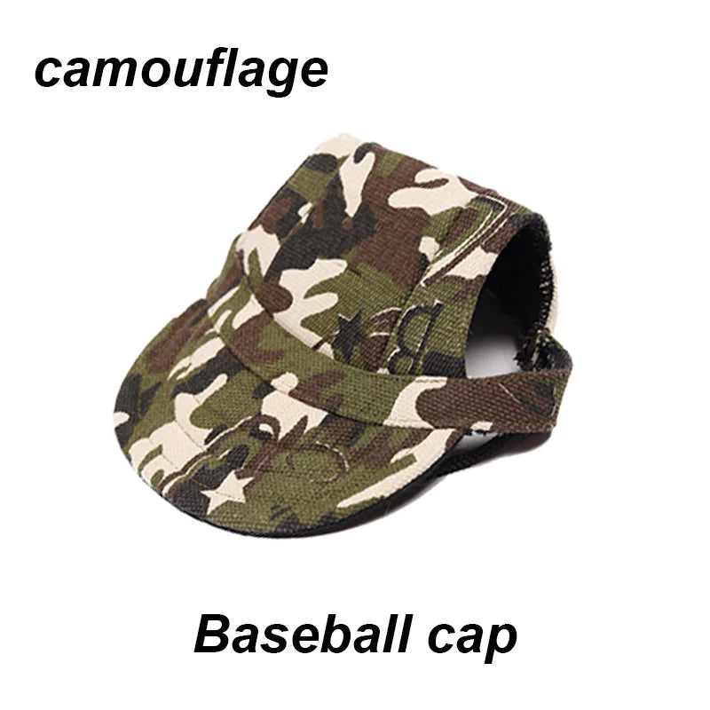 Pet Baseball Hat – Adjustable Canvas Sun Cap for Small Dogs & Puppies