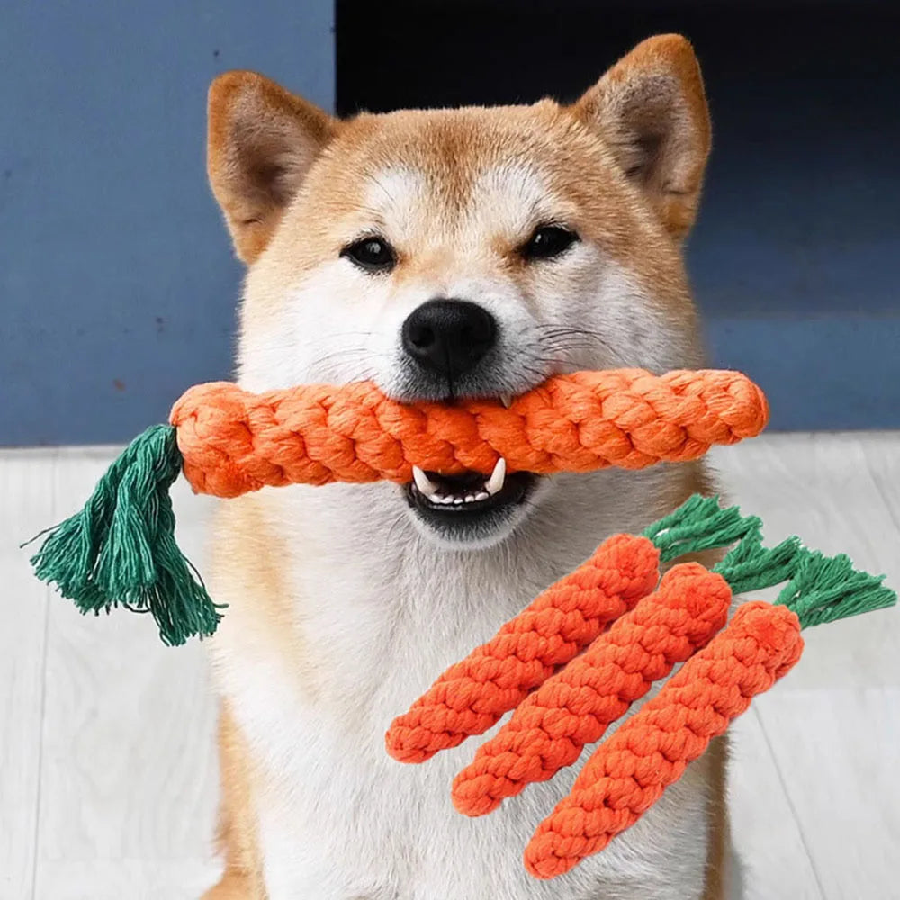 Carrot Dog Bite Rope Pet Dog Toys